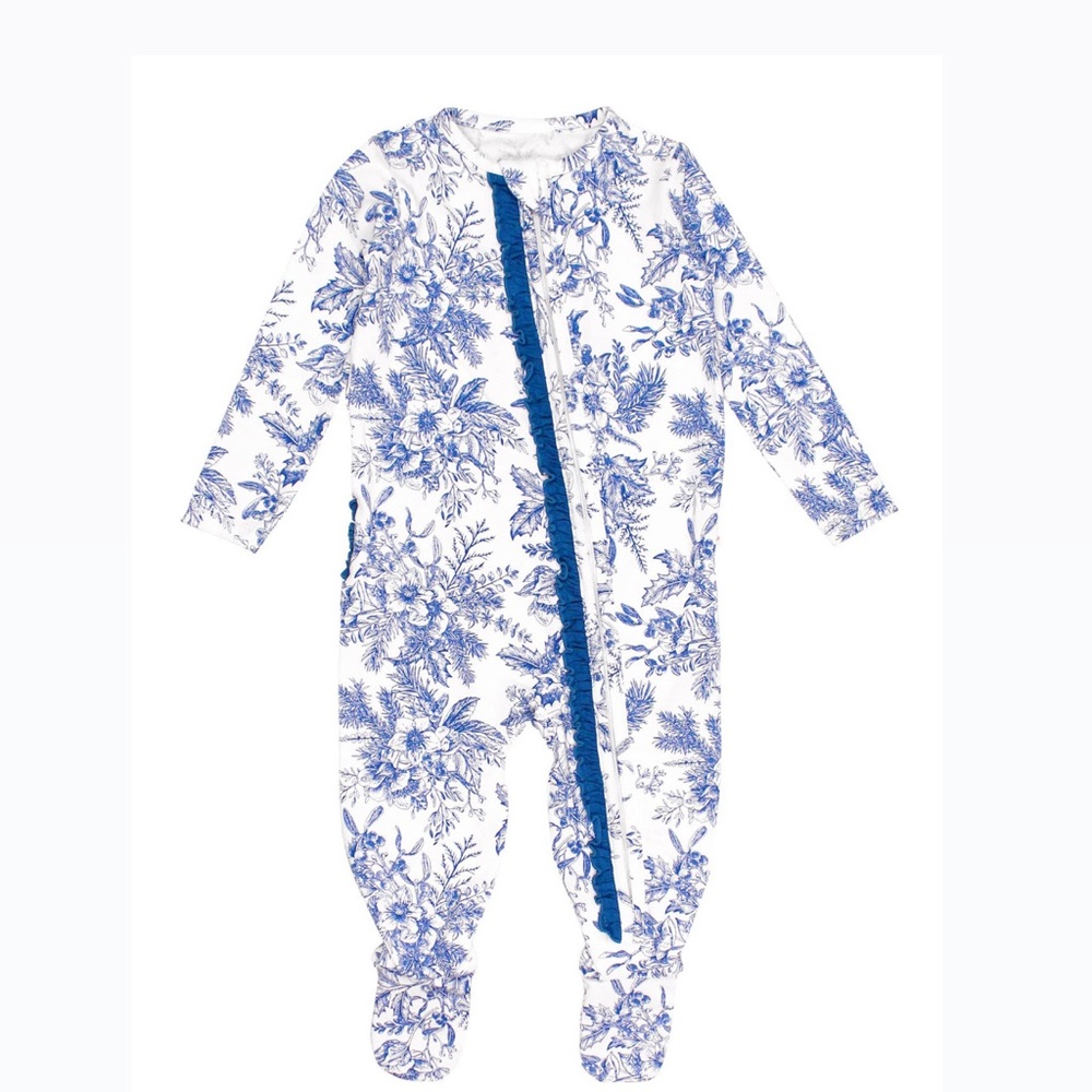 Ruffle Butts Toile One Piece Onesie Pajama